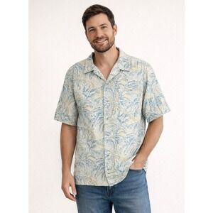 Vintage Columbia Men's Shirt Casual Short Sleeve Tropical